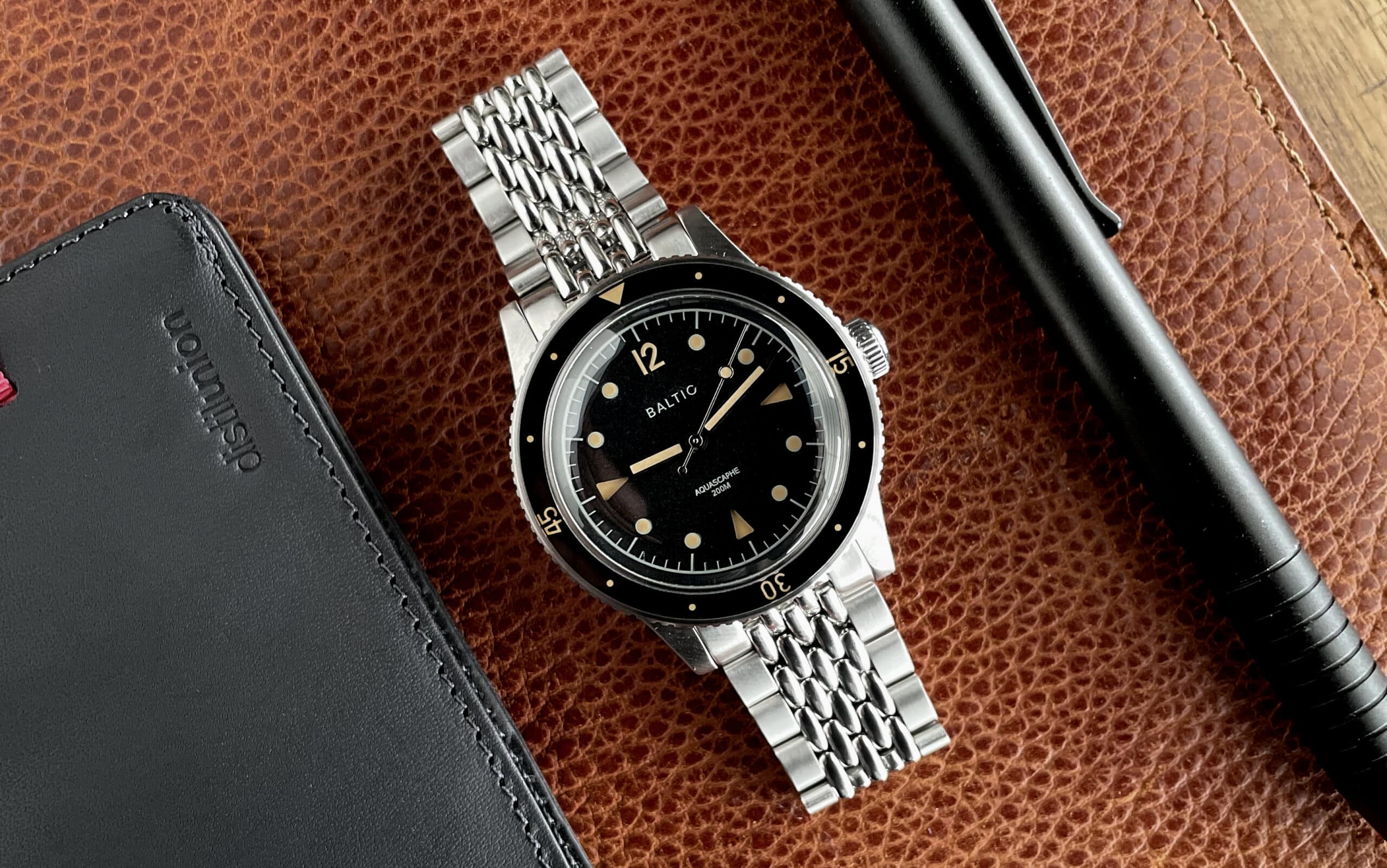 Baltic Watches Aquascaphe Black Dial, Stainless Steel, 39.0 mm